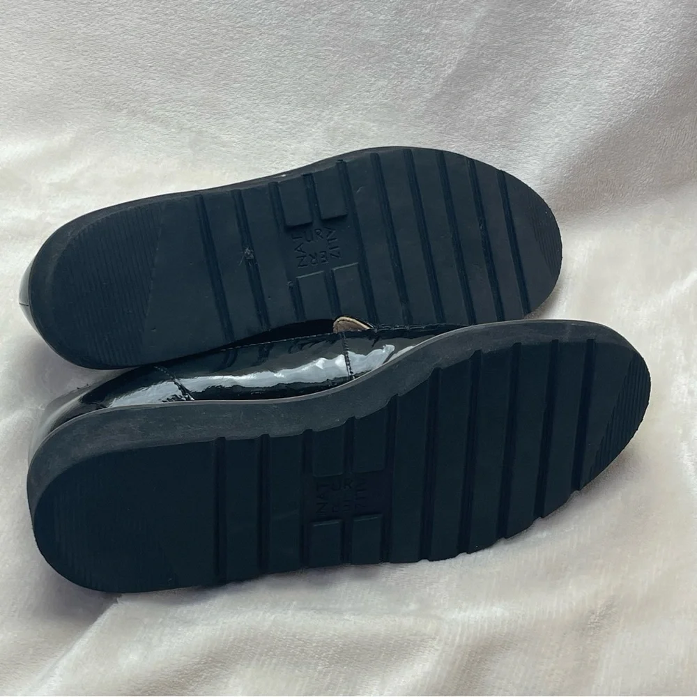 Naturalizer Andie Black Patent Leather Slip On‎ Comfort Loafer Woman’s 7M